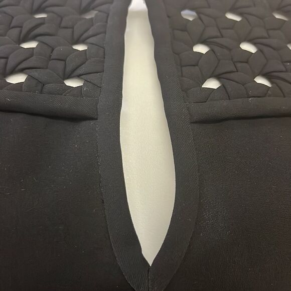 Diane von Furstenberg Black Sleeveless Pullover Sheath Dress w/ Braided Accent-4 - Picture 7 of 16